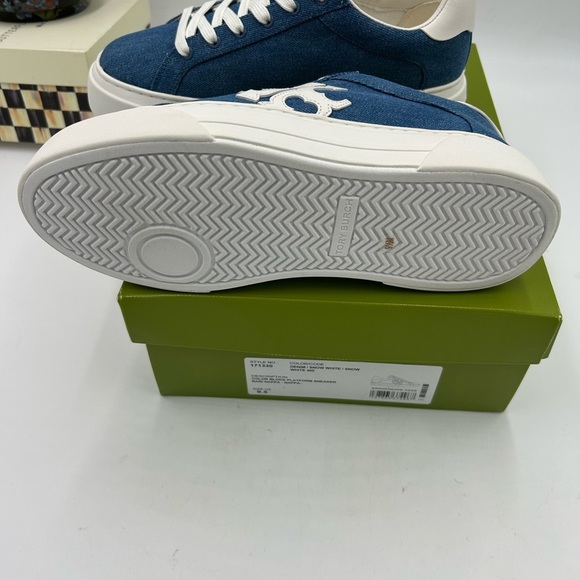 Women's Tory  Burch denim platform sneakers size 9.5 US - Picture 10 of 10